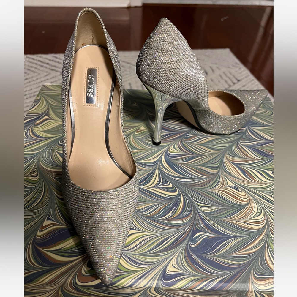 GUESS SPARKLE CHROME SHOES